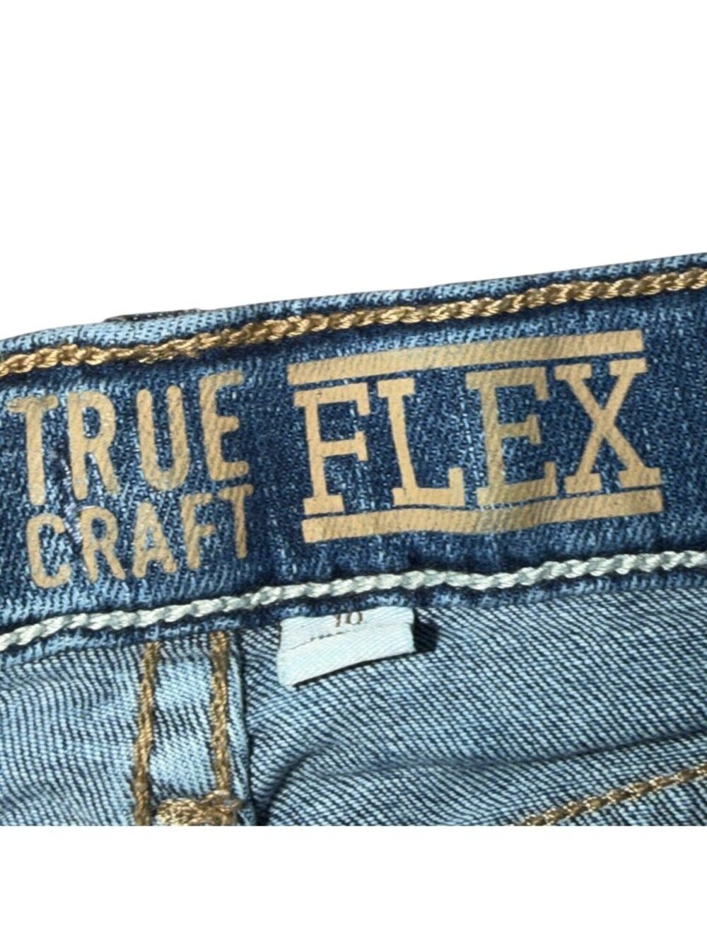 True Craft Flex KidsKids Bootcut Jeans Medium Wash-Adjustable Waist-Size 10-GUC - Picture 4 of 6